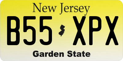 NJ license plate B55XPX