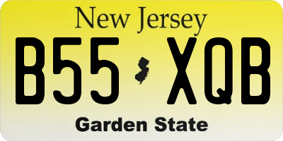 NJ license plate B55XQB