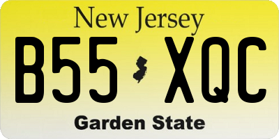 NJ license plate B55XQC