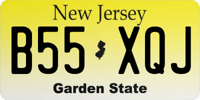 NJ license plate B55XQJ