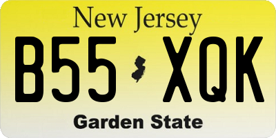 NJ license plate B55XQK