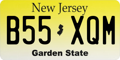 NJ license plate B55XQM