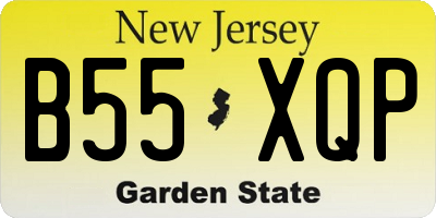 NJ license plate B55XQP