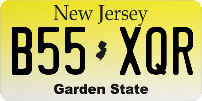 NJ license plate B55XQR