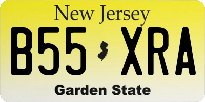 NJ license plate B55XRA