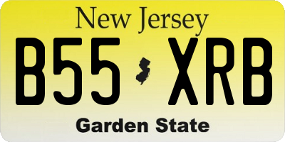 NJ license plate B55XRB