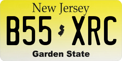 NJ license plate B55XRC