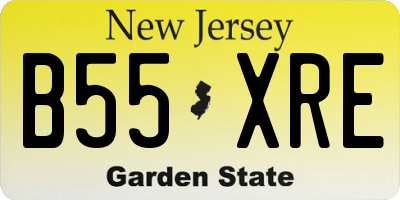 NJ license plate B55XRE