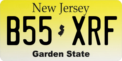 NJ license plate B55XRF