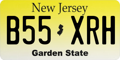 NJ license plate B55XRH