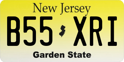 NJ license plate B55XRI