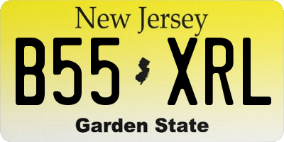 NJ license plate B55XRL