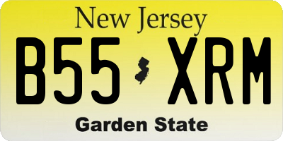 NJ license plate B55XRM