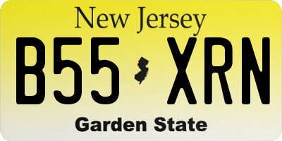 NJ license plate B55XRN