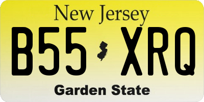 NJ license plate B55XRQ