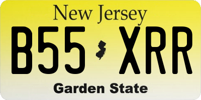 NJ license plate B55XRR