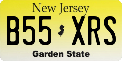 NJ license plate B55XRS