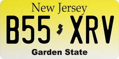 NJ license plate B55XRV