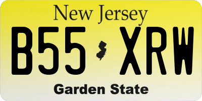 NJ license plate B55XRW