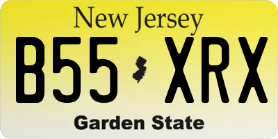 NJ license plate B55XRX