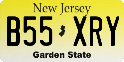 NJ license plate B55XRY