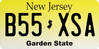 NJ license plate B55XSA