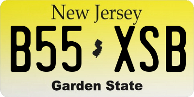 NJ license plate B55XSB