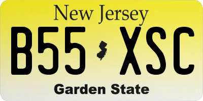 NJ license plate B55XSC