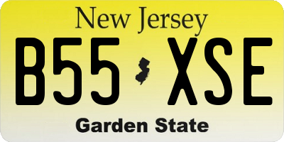 NJ license plate B55XSE