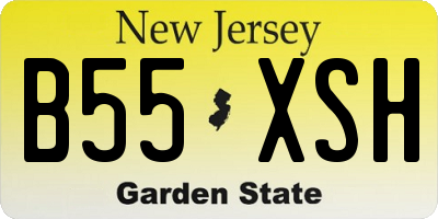 NJ license plate B55XSH