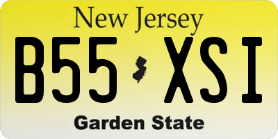 NJ license plate B55XSI
