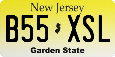 NJ license plate B55XSL