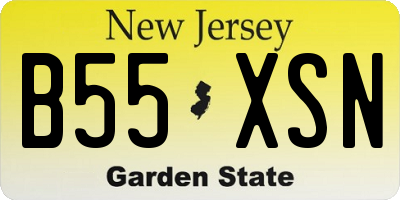 NJ license plate B55XSN