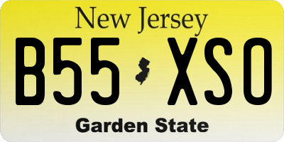 NJ license plate B55XSO