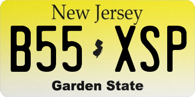 NJ license plate B55XSP