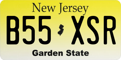 NJ license plate B55XSR