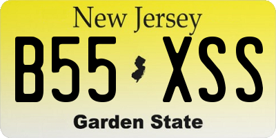 NJ license plate B55XSS