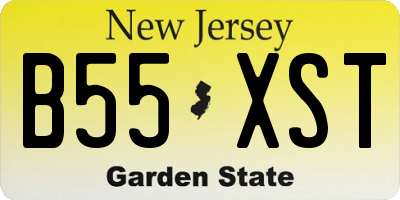 NJ license plate B55XST