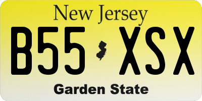 NJ license plate B55XSX