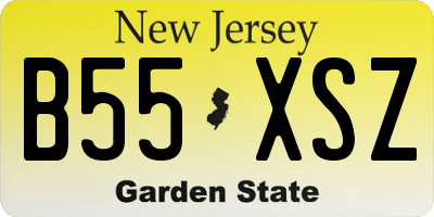 NJ license plate B55XSZ