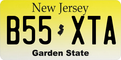 NJ license plate B55XTA