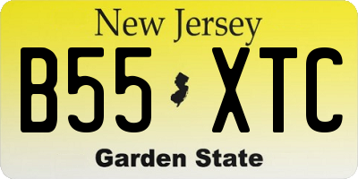 NJ license plate B55XTC