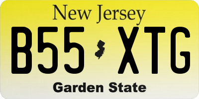 NJ license plate B55XTG