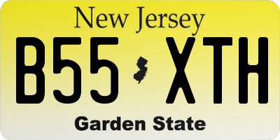 NJ license plate B55XTH