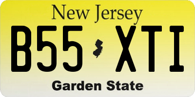NJ license plate B55XTI