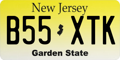 NJ license plate B55XTK