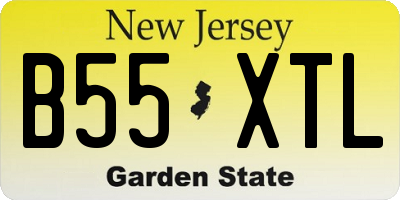 NJ license plate B55XTL