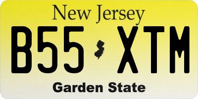 NJ license plate B55XTM
