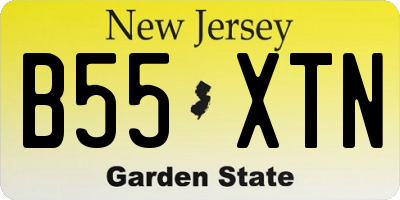 NJ license plate B55XTN