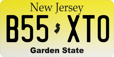 NJ license plate B55XTO